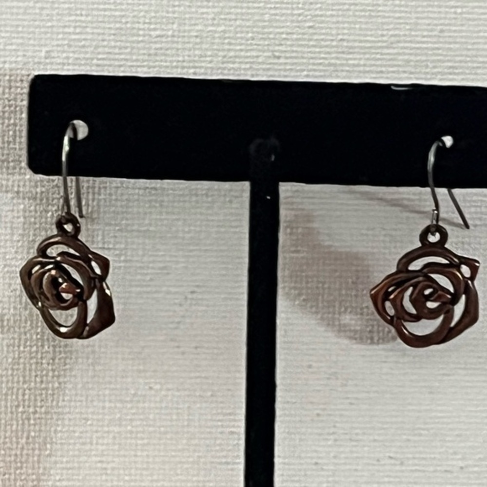 Roses Gold Earrings flowers earrings